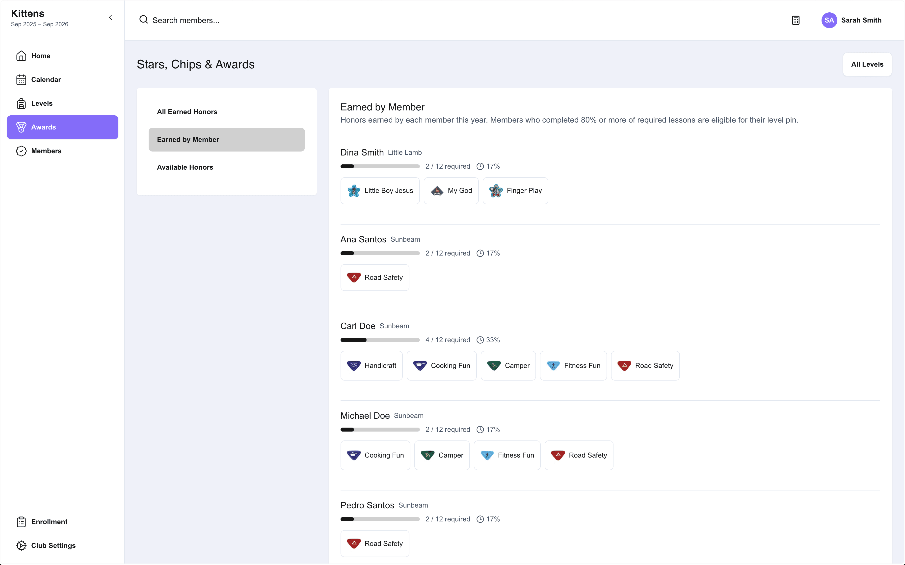 Curriculum progress