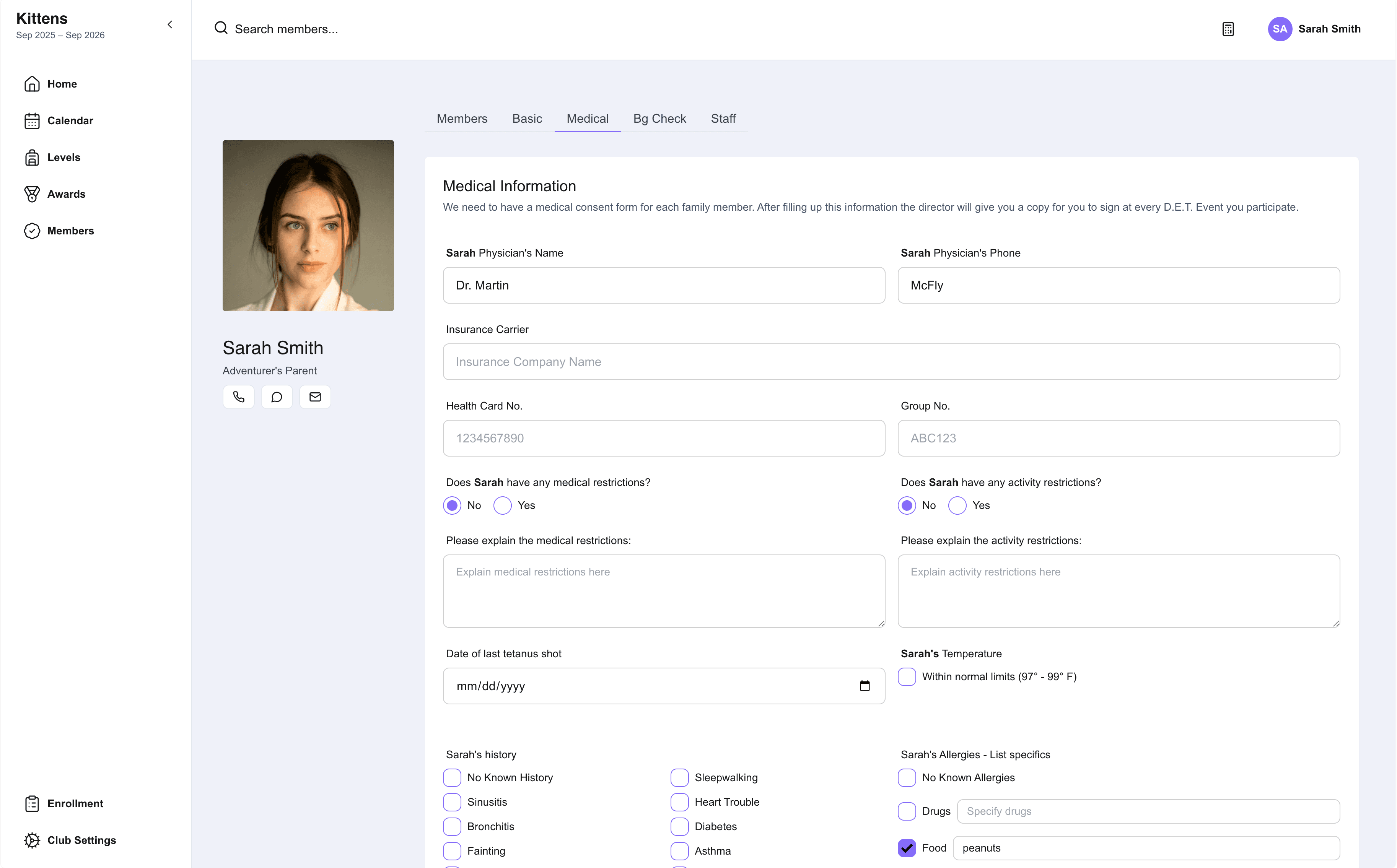 Background checks and medical consents